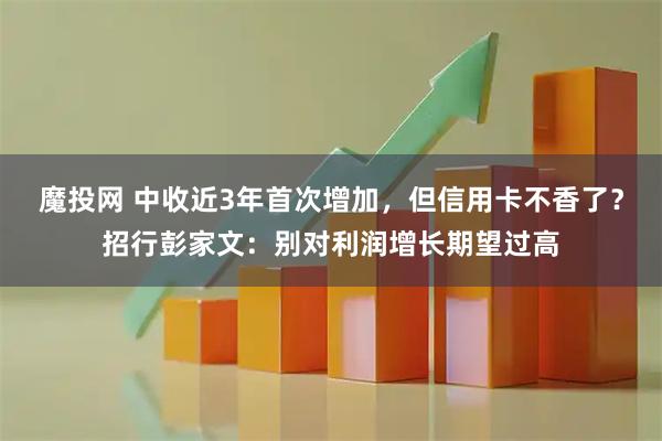 魔投网 中收近3年首次增加，但信用卡不香了？招行彭家文：别对利润增长期望过高