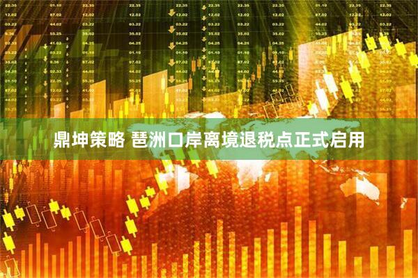 鼎坤策略 琶洲口岸离境退税点正式启用